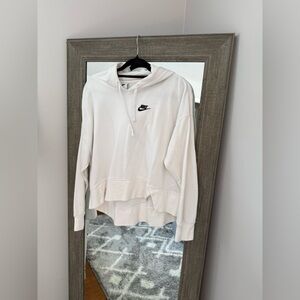 Nike White Hoodie Womens Medium